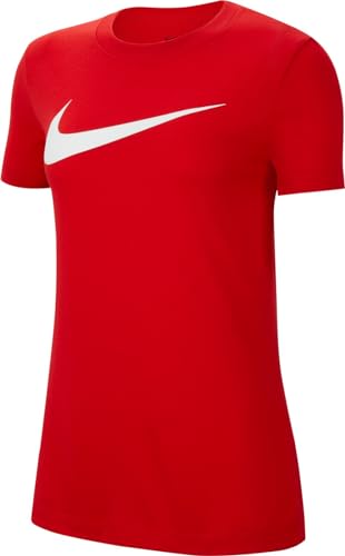 Nike Team Club 20 Maglietta da Donna, Donna, T-Shirt, , Rosso università/Bianco, L