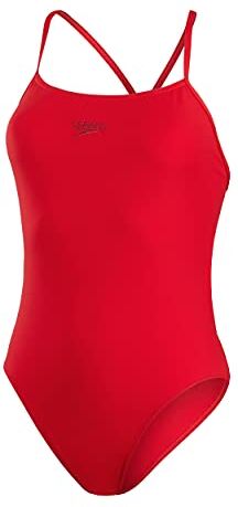 Speedo Donna Eco Endurance+ Thinstrap 1 Piece Costume intero, Rosso, 36/26