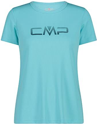 CMP T-Shirt Girocollo Dry Function con Logo Donna Art.39T5676P (50, l430 Acqua)