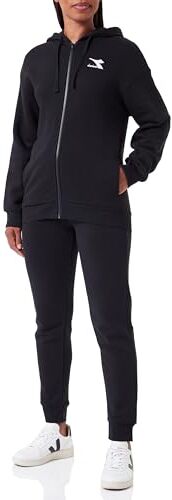 Diadora L.tracksuit Hd Fz Core, Tuta con cappuccio Donna, Nero, XXL