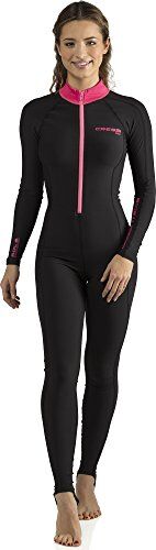 Cressi 1mm, Muta Skin Monopezzo Donna, Nero/Rosa, 4/L