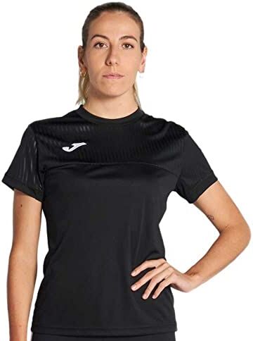 Joma Maglia Manica Corta Montreal Maglietta, Nero, XXS Donna