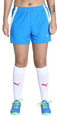 Puma 4063699149845 teamLIGA Shorts W Pantaloncini Donna, XL, Electric Blue Lemonade/ White