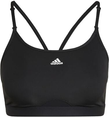 Adidas Aeroreact Training Light Support Workout Bra, Reggiseno Sportivo Donna, Black, XL A-C