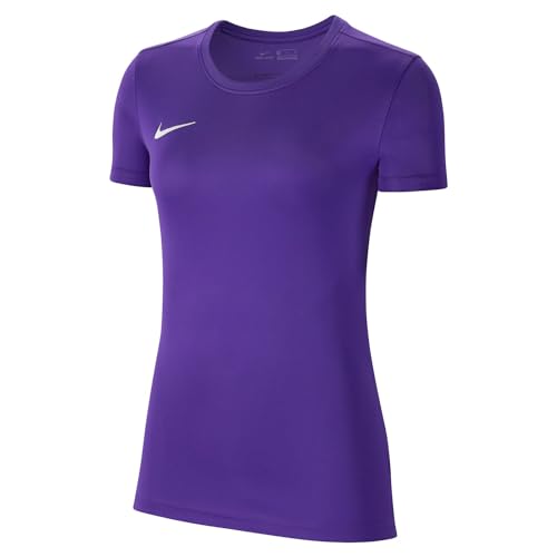 Nike W Nk Dry Park VII JSY SS Short Sleeve Top Donna, Donna, BV6728, Viola/Bianco (Court Purple/White), L