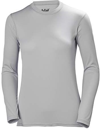 Helly Hansen Donna Maglia Termica HH Tech Crew, M, Grigio Chiaro