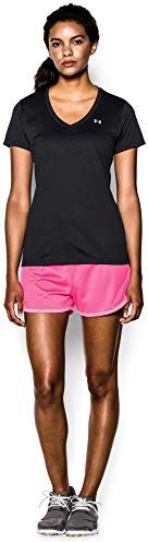 Under Armour Tech Short Sleeve V Solid Maglietta, Donna