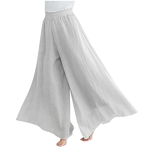 KEERADS Mini pantaloncini rosa moda estate donna pantaloni colore doppio lino pantaloni sciolti fare yoga sport donna Leggings termici in pile (White #1, 85)