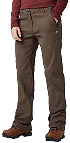 Craghoppers Outdoor Reise Kiwi Pro Stretch Hose, Pantaloni Donna, Verde (Mid Khaki), 36 Regular