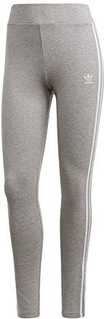 Adidas 3 Stripes Tight, Leggings, Donna, Medium Grey Heather/White, 3X