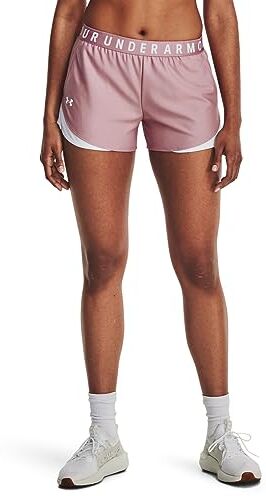 Under Armour Play Up 3.0 Pantaloncini, Donna, Elisir Rosa/Bianco/Bianco, M/L