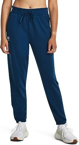 Under Armour Jogger Rival Terry, Pantaloni della Tuta Donna, Varsity Blu / / Bianco, S/M