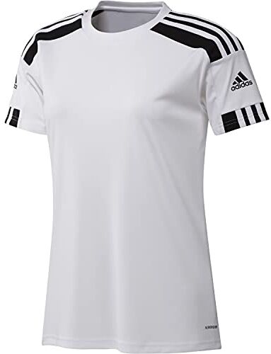 Adidas Squadra 21 Short Sleeve Jersey T-shirt, White/Black, L Donna