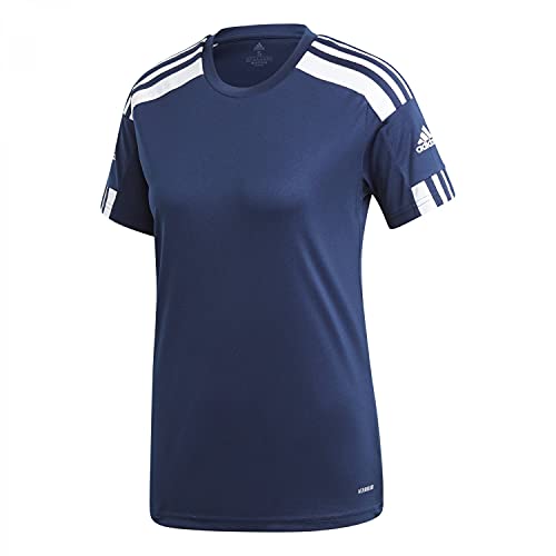 Adidas Squadra 21 Short Sleeve Jersey T-shirt, Team Navy Blue/White, XS Donna