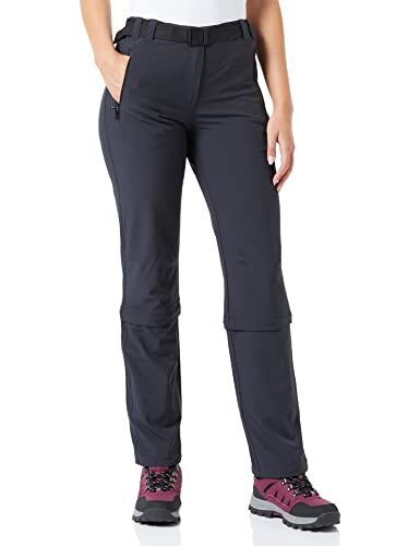 CMP Pantaloni zip off elasticizzati da donna, Antracite, 54