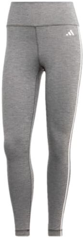 Adidas Train Essentials 3-stripes High-waisted 7/8 Leggings, Leggings Donna, Dark Grey Heather, XL Short