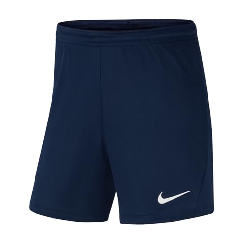Nike W Nk Dry Park II Short NB K – Pantaloncini Sportivi da Donna, Donna, Pantaloncini, BV6860, Navy/Bianco, L