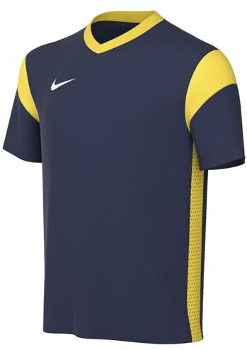 Nike Unisex Kids Short-Sleeve Soccer Jersey Y Nk DF Prk Drb III JSY SS, Midnight Navy/Tour Yellow/White, , L