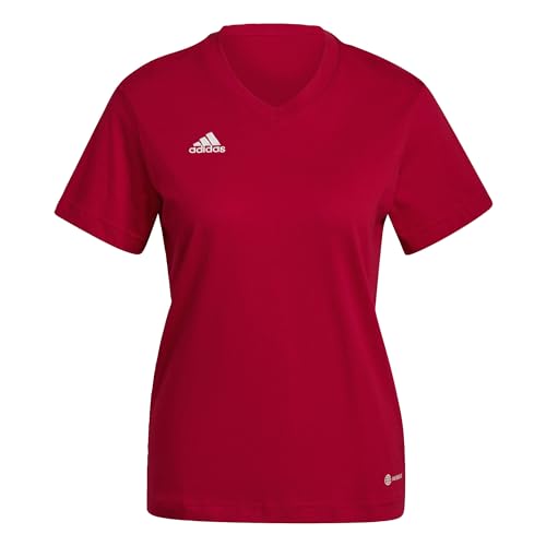Adidas Entrada 22 T-Shirt, T-Shirt Donna, Team Power Red 2, S Tall 2 inch