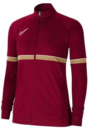 Nike Academy 21 Track Giacca da donna, Donna, , Rosso/bianco/oro jersey/bianco, L