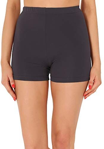 Merry Style Pantaloncini Palestra Donna in Viscosa Shorts Donna per il Fitness Allenamento Jogging Pantaloncini Sportivi Donna Yoga Hot Pants MS10-391 (Grafite, XS)