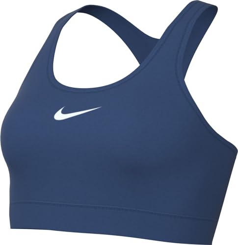 Nike Swsh Med SPT Reggiseno Sportivo Court Blue/White M