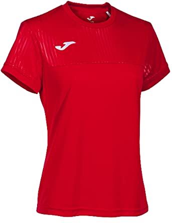 Joma Maglia Manica Corta Montreal Maglietta, Rosso, L Donna