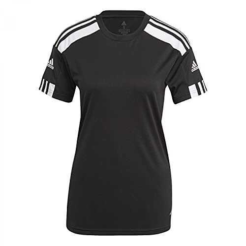 Adidas Squadra 21 Short Sleeve Jersey T-shirt, Black/White, L Donna