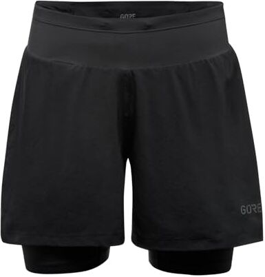 GORE WEAR R5 2in1 Shorts, Pantaloncini Donna, Nero, 40