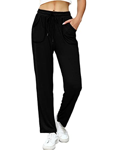 iClosam Pantaloni Sportivi Donna in Cotone Larghi Pantaloni da Tuta Donna con Tasche e Coulisse Regolabile Pantaloni Donna per Jogging Fitness Sport S-XXL