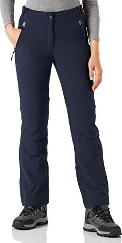 CMP Pantaloni Sci Elasticizzati Da Donna, Black Blue, XXS