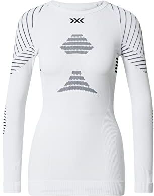 X-Bionic Invent 4.0 Maglia Termica Manica Lunga a Compressione Donna Running, Sci, Ciclismo, Fitness e Sport Invernali, Bianco S