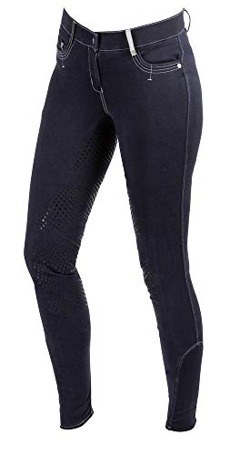 Kerbl Pantaloni da Equitazione da Donna Basic Plus Size, Blu, Taglia 34