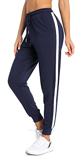 BENNIES Pantaloni Tuta Donna Pantaloni Sportivi Cotone Pantalone Sportivo Pantaloni Felpati con Coulisse Jogging Casual Slim Fit per Yoga Casual Allenamento Joggers Fitness Corsa Palestra Sport Blu S