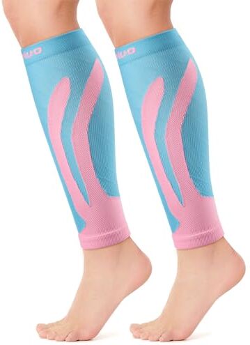 CAMBIVO 2 Paia Polpaccera Compressione Uomo Donna, Calze Compressione, Fascia Polpaccio Compressione, Gambali Compressione per Polpacci per Corsa, Fitness, Sport, Calcio