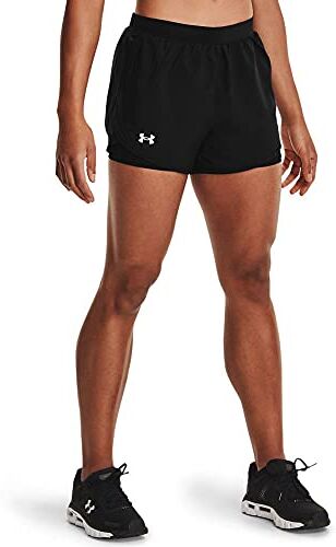 Under Armour Short Fly-By 2.0 2-In-1 Shorts, Donna, Black / Black / Reflective (001), MD