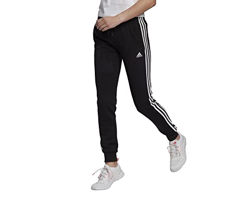 Adidas Essentials Slim Tapered Cuffed,  della Tuta Donna, Nero Bianco, XS