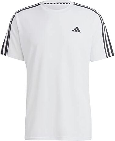 Adidas TR-ES Base 3S T T-Shirt Uomo White/Black Taglia L