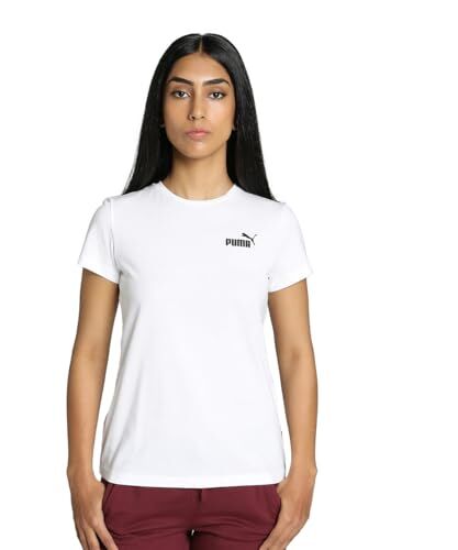 Puma Ess Small Logo Tee, T-Shirt Unisex, Bianca, M