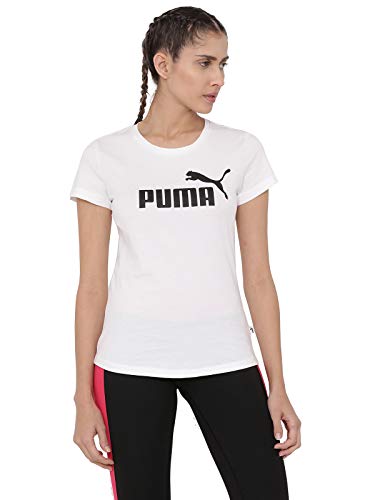 Puma Ess Logo Tee W, Maglietta Donna, Bianco (White), XS
