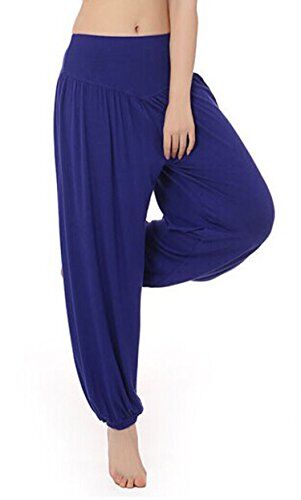 MEISHINE ® Donna Modal Elastico Yoga Pantaloni Harem Pantaloni Fitness Pantaloni Pilates Pantaloni Danza Pantaloni Workout Pantaloni Sportivi Pantaloni Jogging Pantaloni (Size XL, Royal Blu)