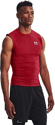 Under Armour , Maglietta HeatGear senza maniche, a compressione, da uomo