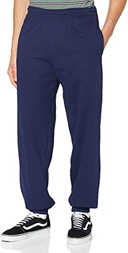 Fruit of the Loom Polsino Elasticizzato Classico Pantaloni Sportivi, Blu (Navy), S Uomo