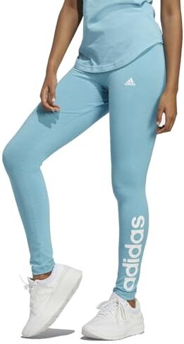 Adidas Essentials High-waisted Logo Leggings, Preloved Blue/White, XXS Donna