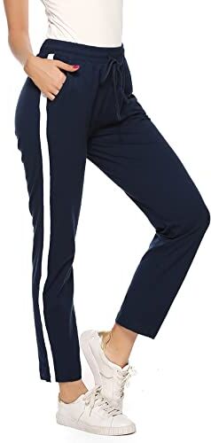 Doaraha Pantaloni Sportivi Donna, Pantaloni Tuta Donna 100% Cotone Pantaloni Jogging Donna con Coulisse