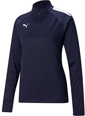 Puma Teamliga 1/4 Zip Top Maglietta, Peacoat Wh, S Uomo