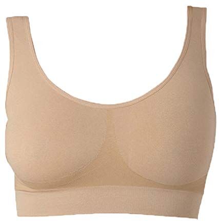 UnsichtBra Reggiseno Benessere   Reggiseno Sportivo   Abbigliamento Palestra Donna   Taglie Forti Donna   Reggiseno Allattamento (wellbra_sngl)(XL, Beige)