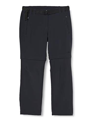 CMP Pantaloni Zip Off Elasticizzati Da Donna Comfort Fit, Antracite, C18