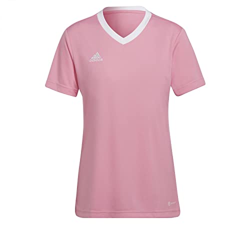 Adidas Entrada 22 Short Sleeve Jersey, T-shirt Donna, Semi Pink Glow, XL