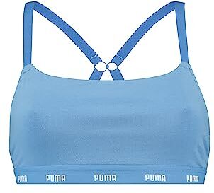 Puma Cross-Back Reggiseno, Blu (Regal Blue), L Donna